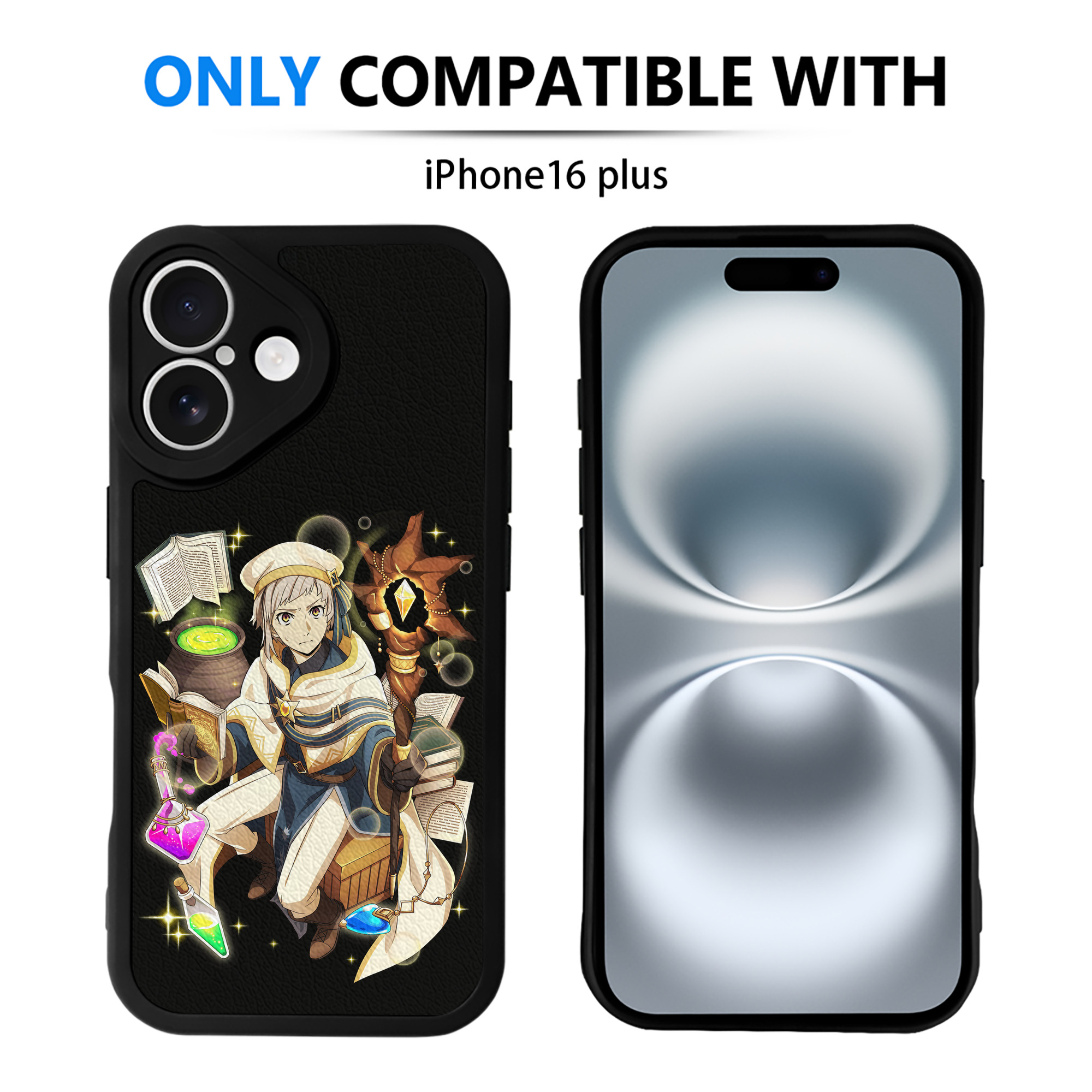 （画像用） 文豪ストレイドッグス Bungo Stray Dogs 【iPhone 16シリーズ対応】シリコンスマホケース（レザー調） 材質：シリコン
